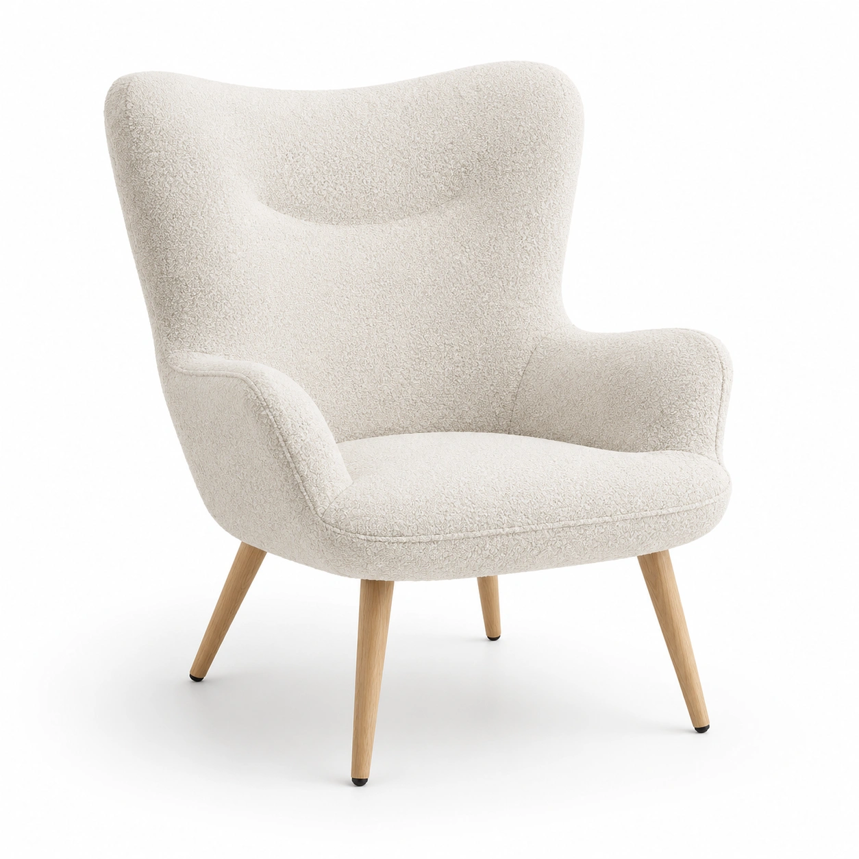 Sillon orejero tapizado color crema