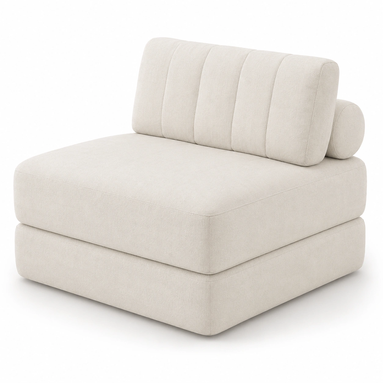 Sofa cama sin brazos color marfil