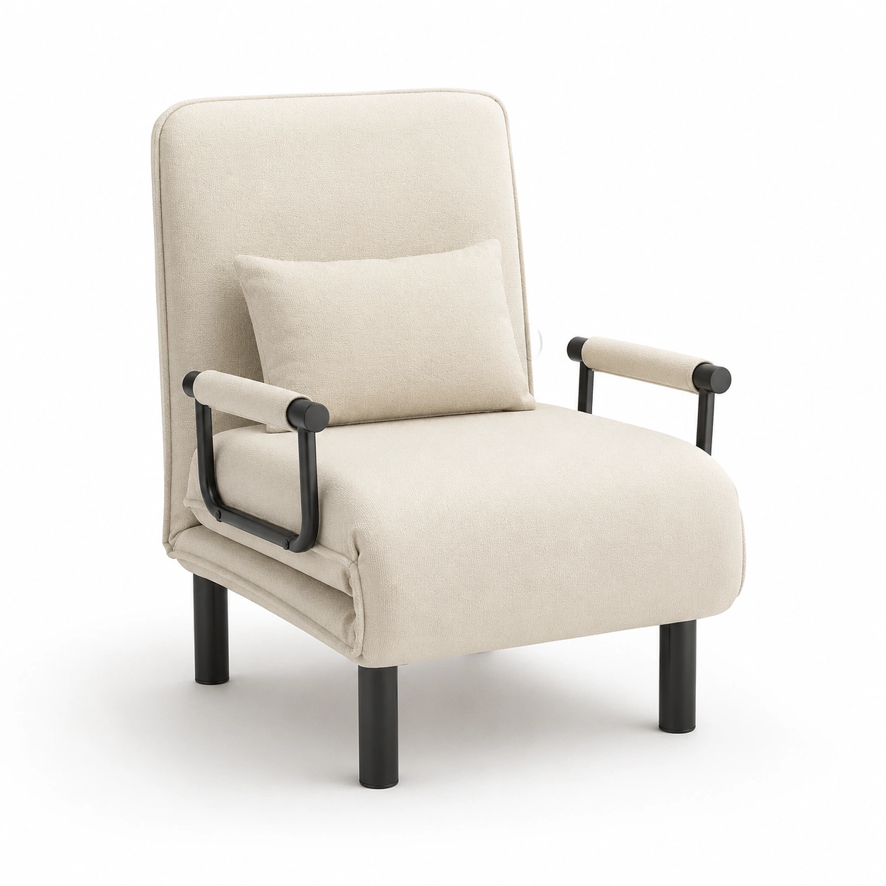 Silla crema metal moderna