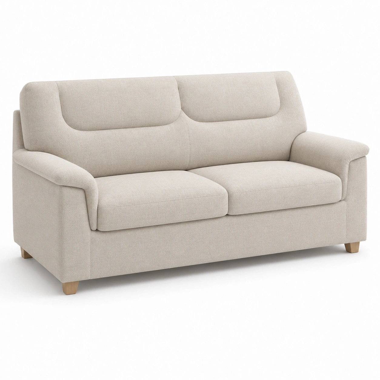 Sofa con almacenamiento y reposabrazos color beige