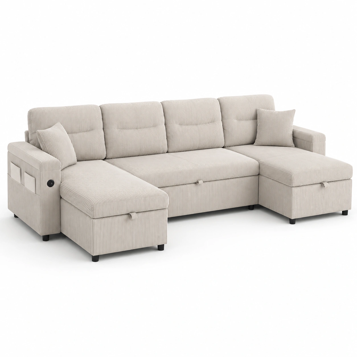 Sofa modular en L con almacenamiento
