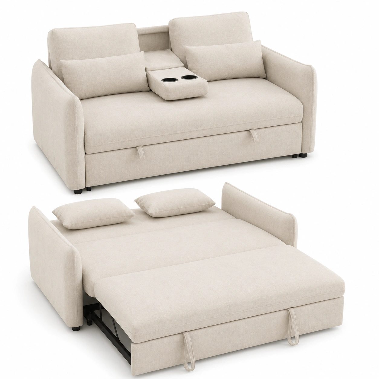 Sofa cama color marfil