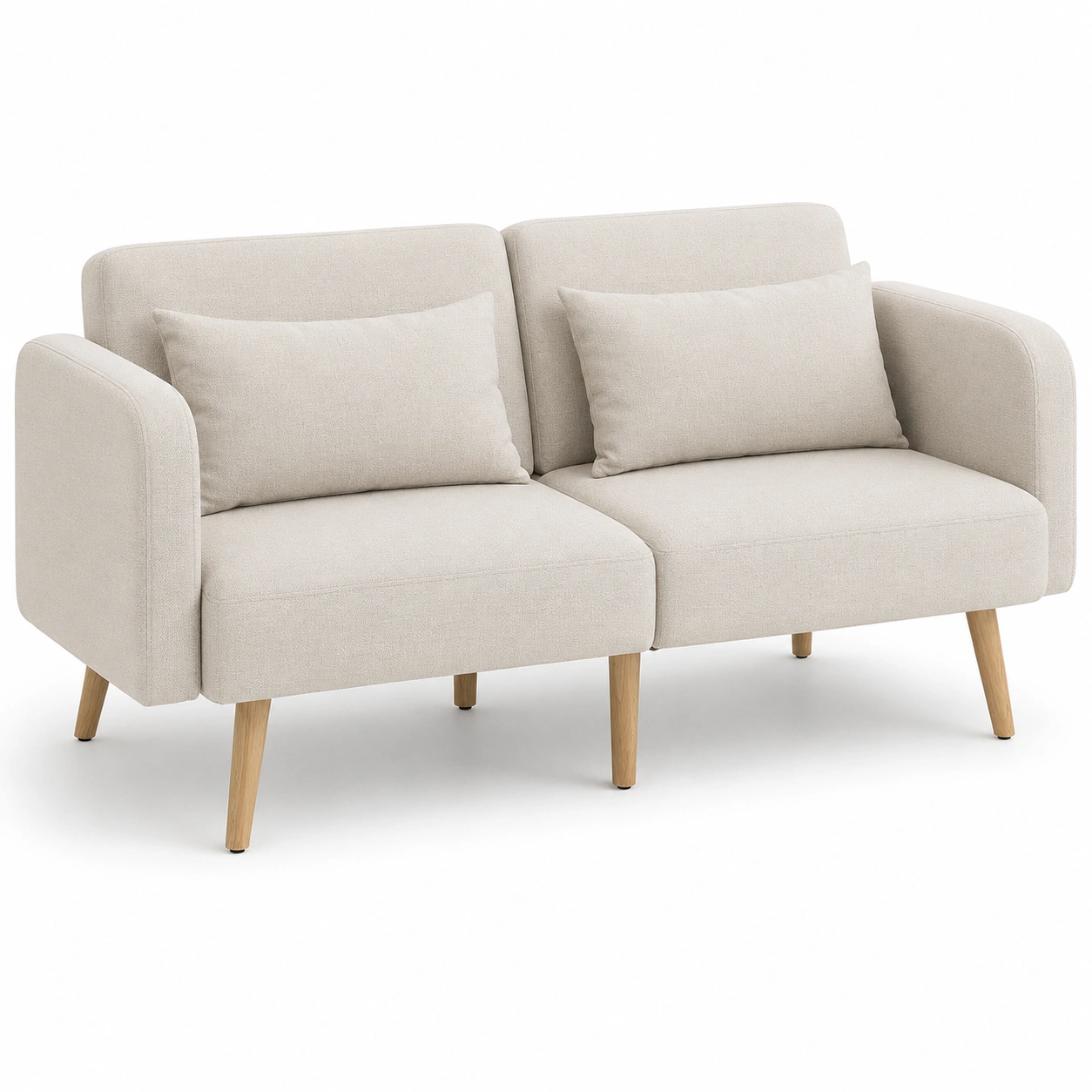 Sofa de dos plazas color beige