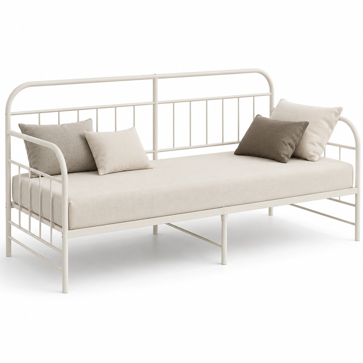 Sofa cama de hierro color beige