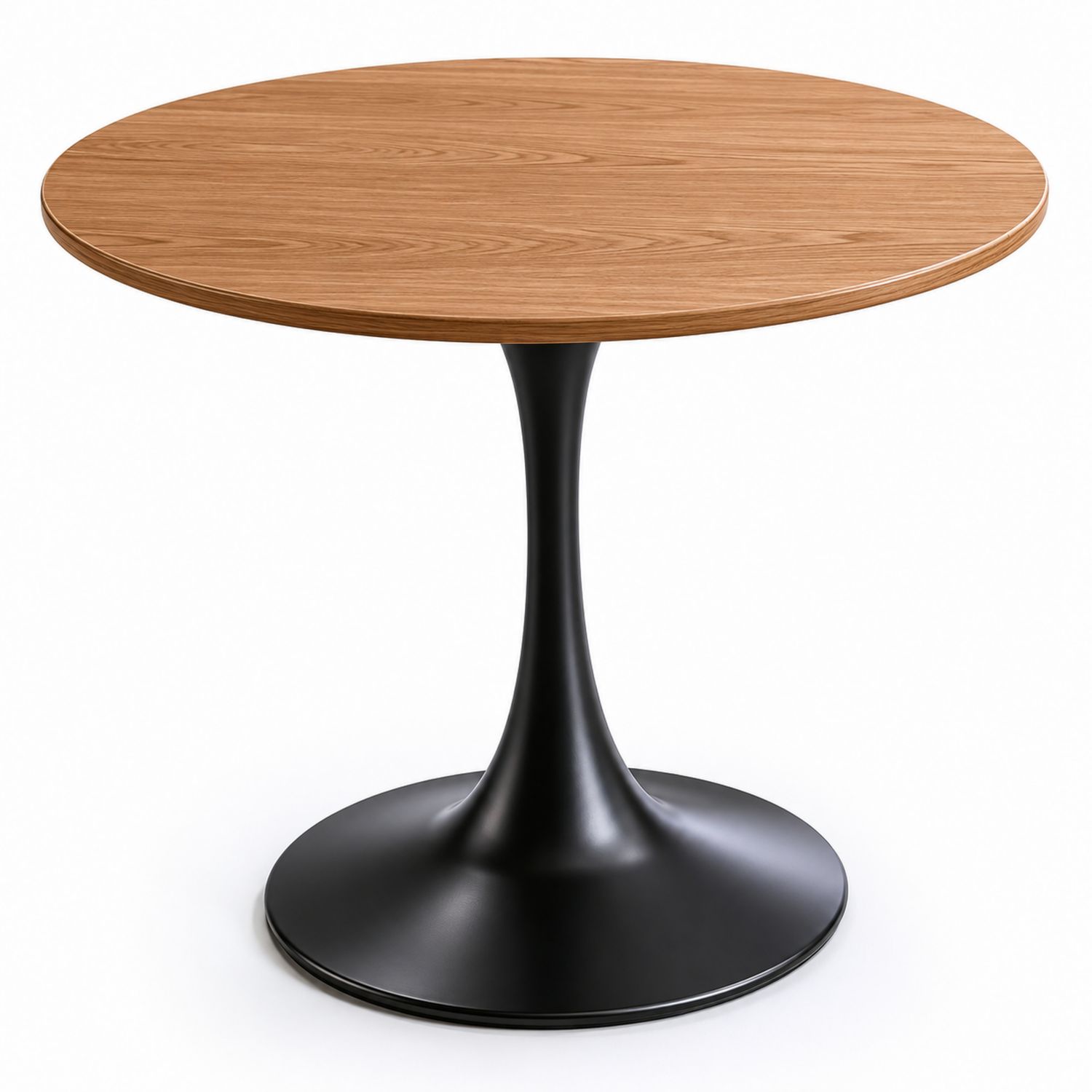 Mesa redonda de madera y metal