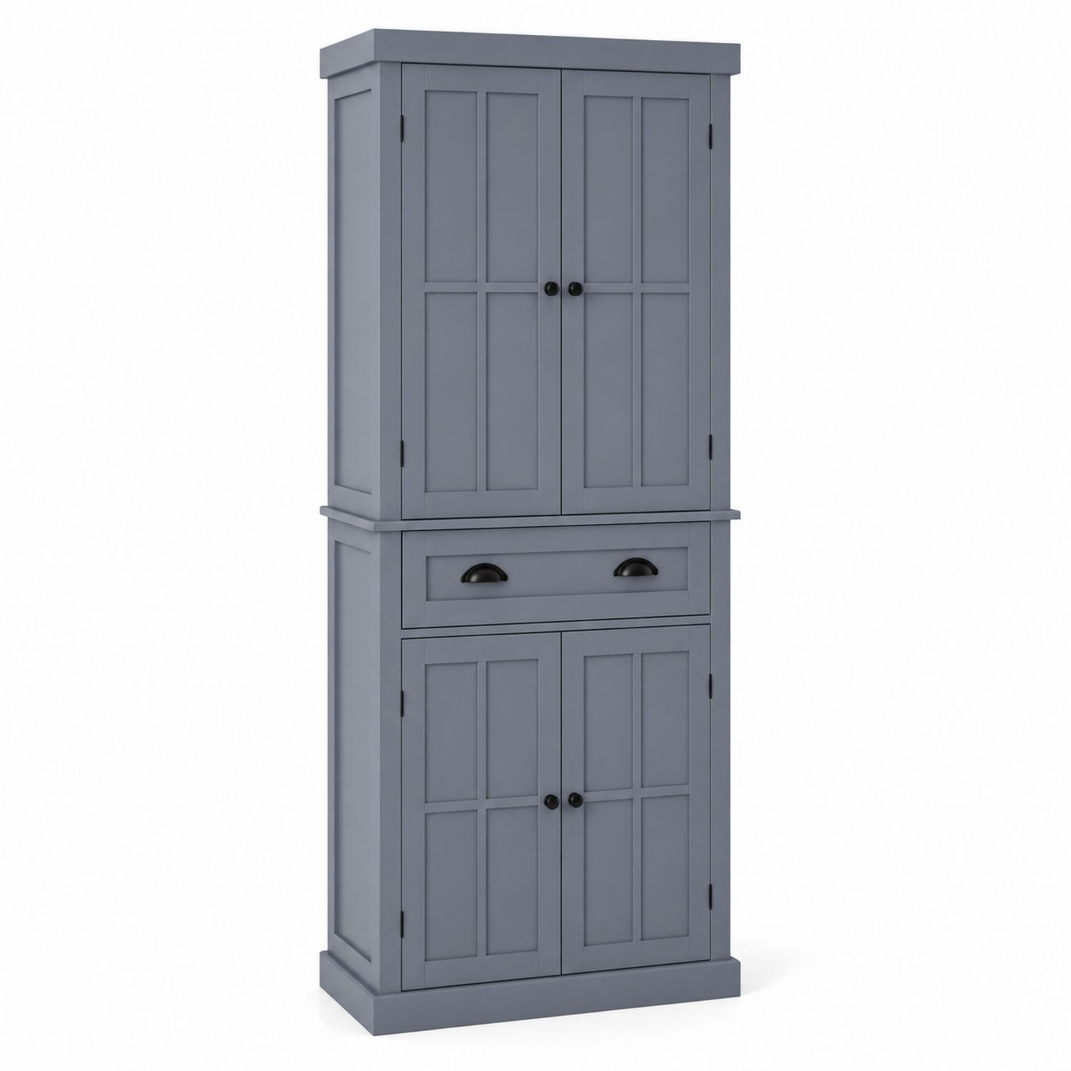 Armario alto de MDF gris 180x60x40 cm