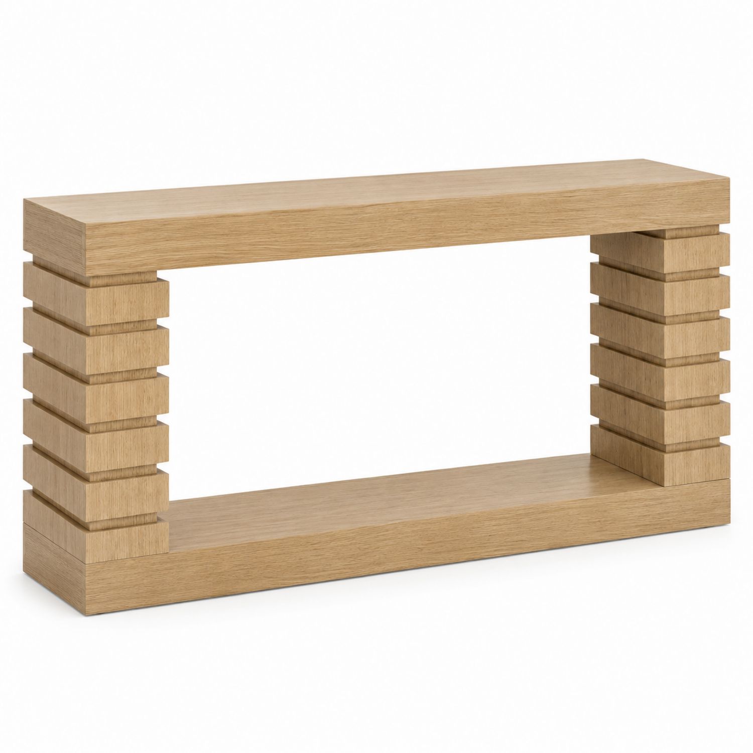 Mesa consola de madera de roble