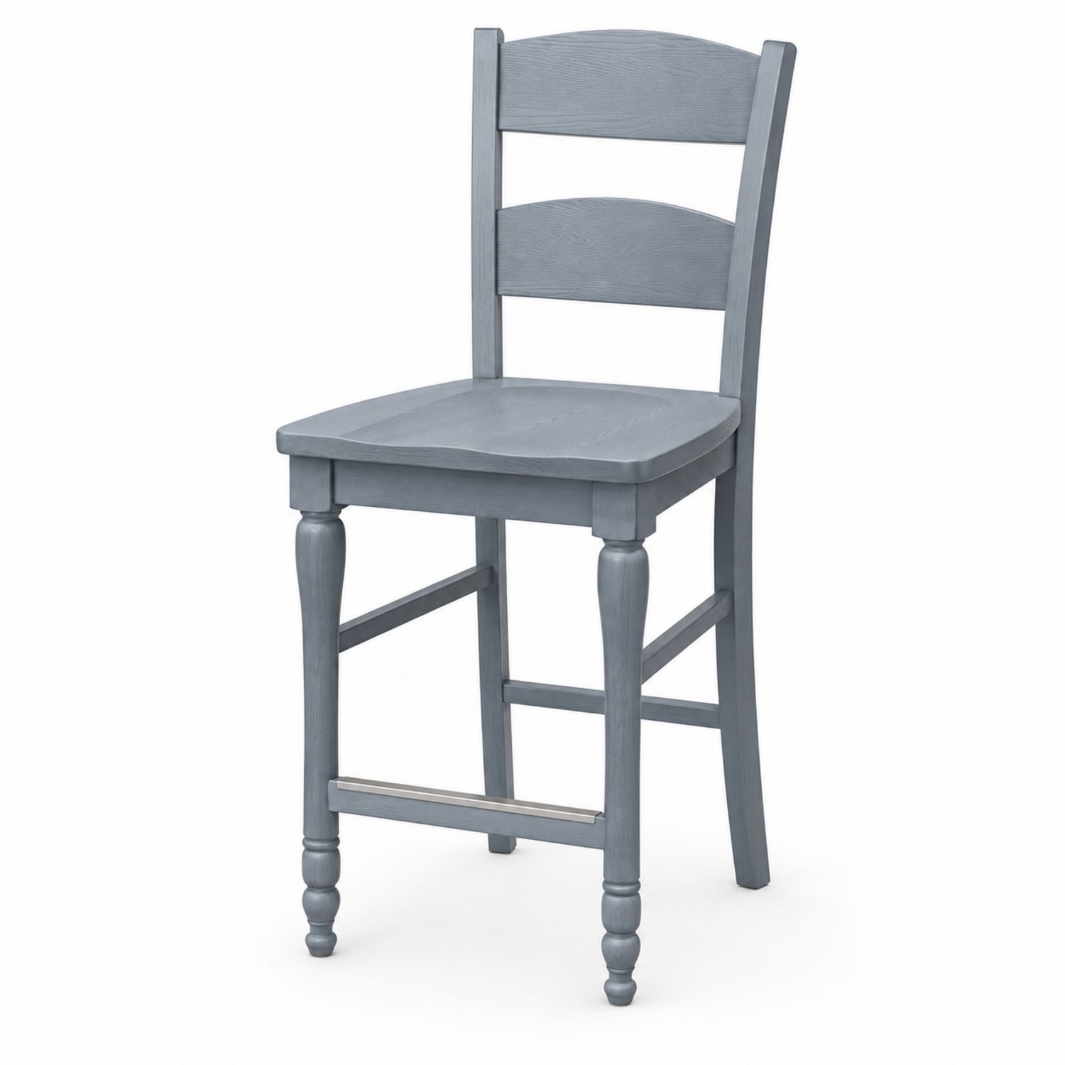Silla Alta de Madera Maciza Gris