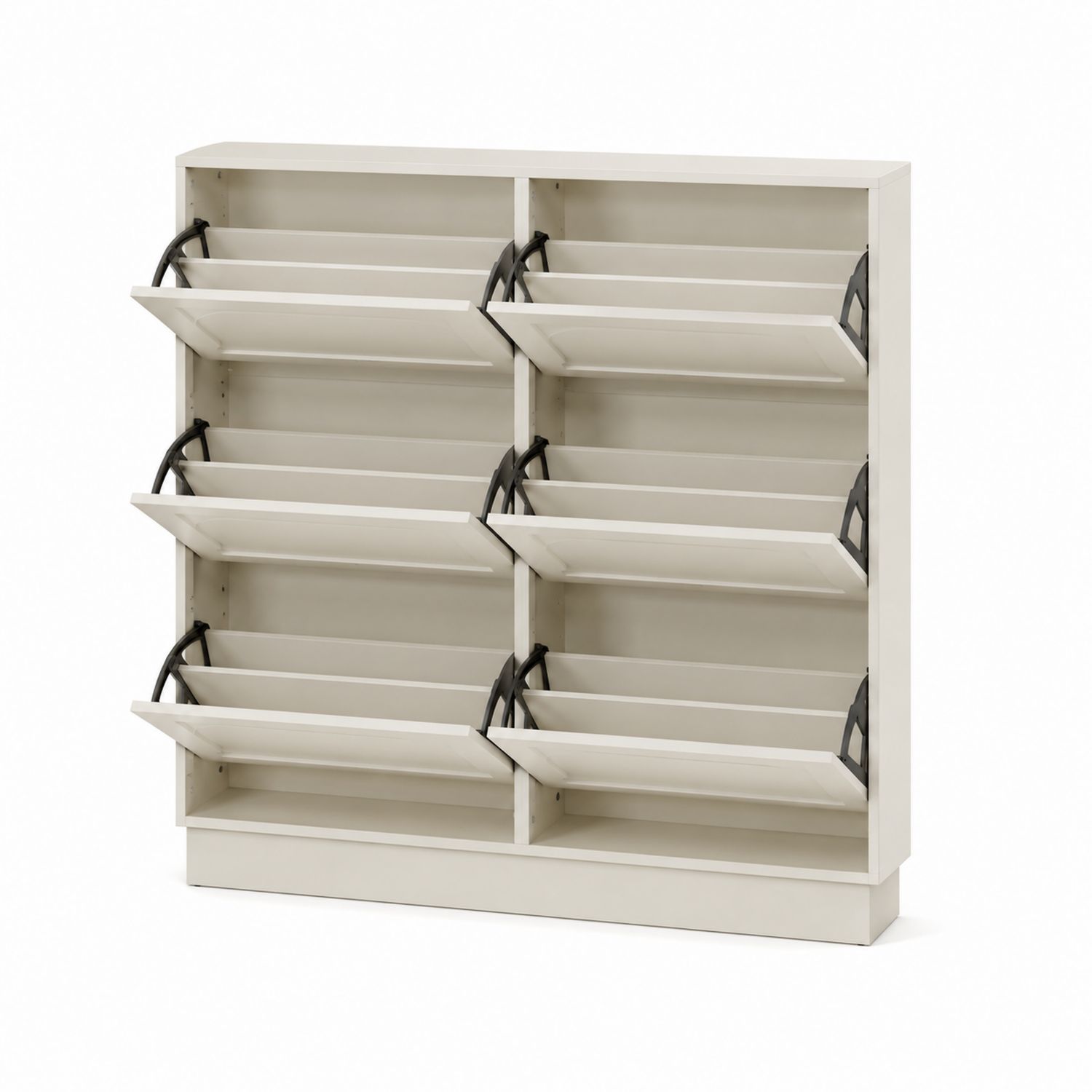 Estantería de Melamina con 6 Compartimentos Abatibles Blanco