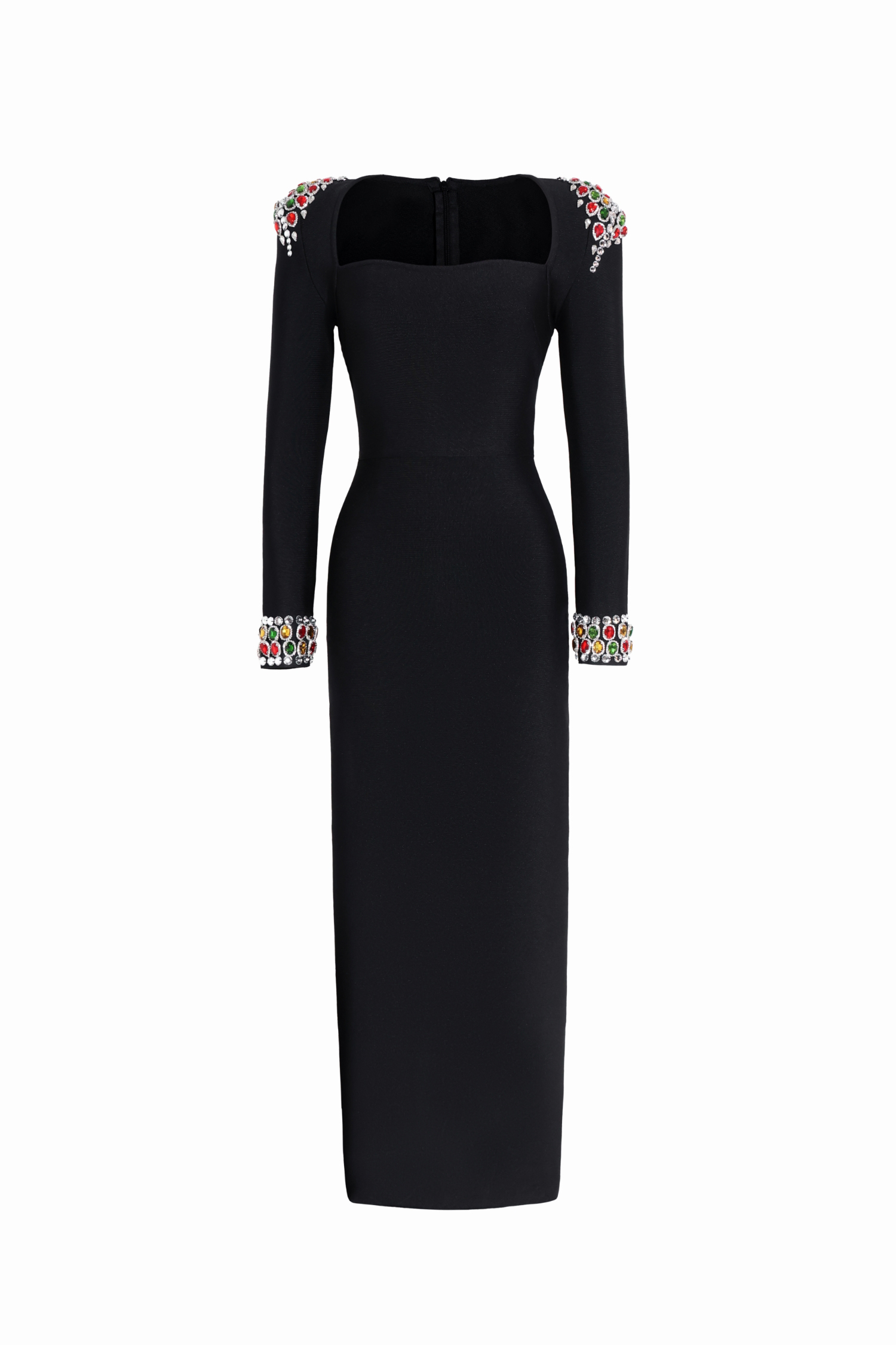 Niaca Rhinestones Bandage Midi Dress