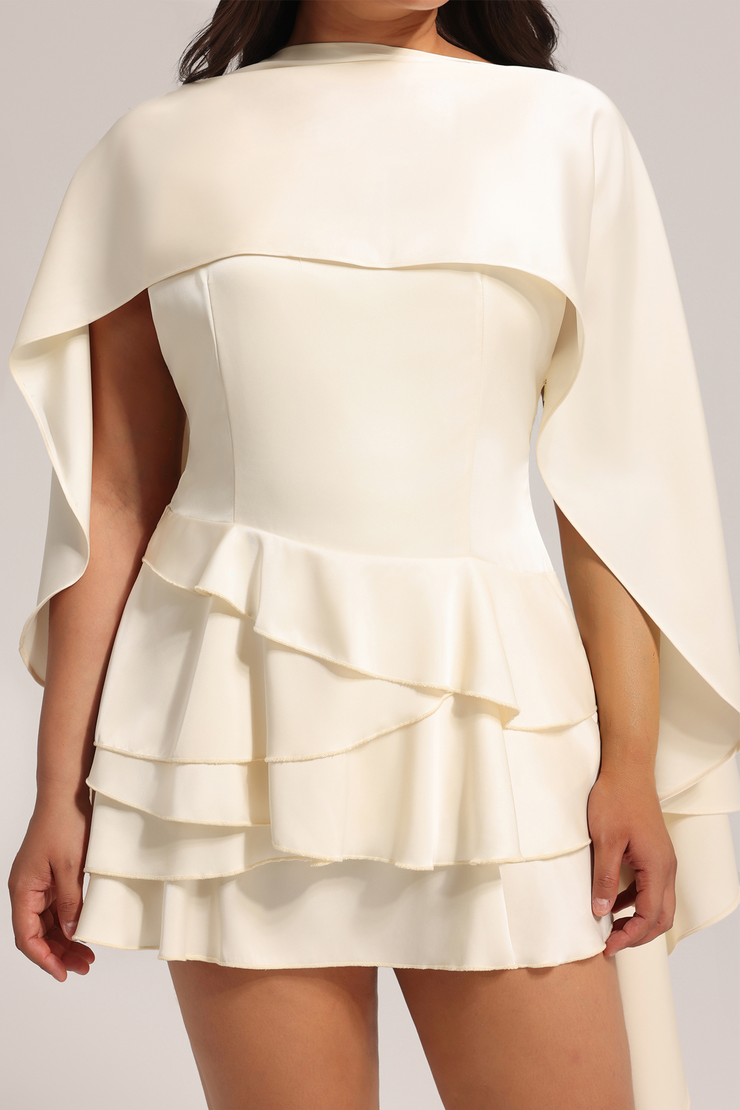 Susan Backless Sleeveless Layered Mini Dress