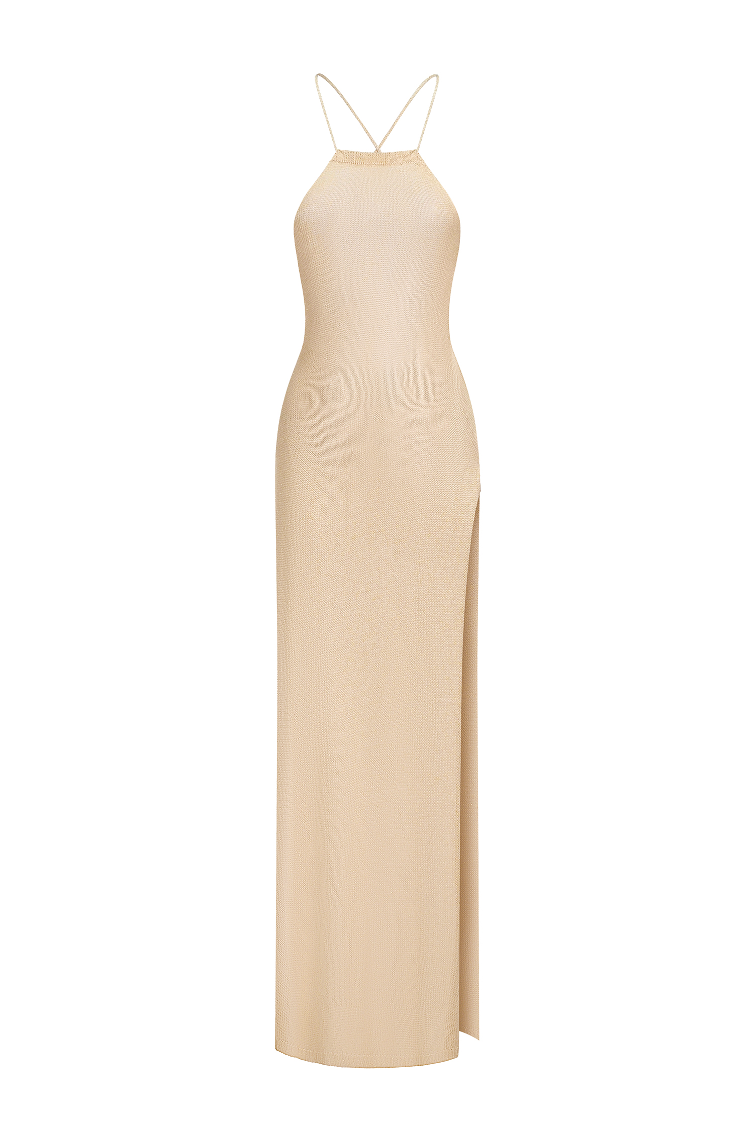 Hailey Halter Knitted Midi Dress