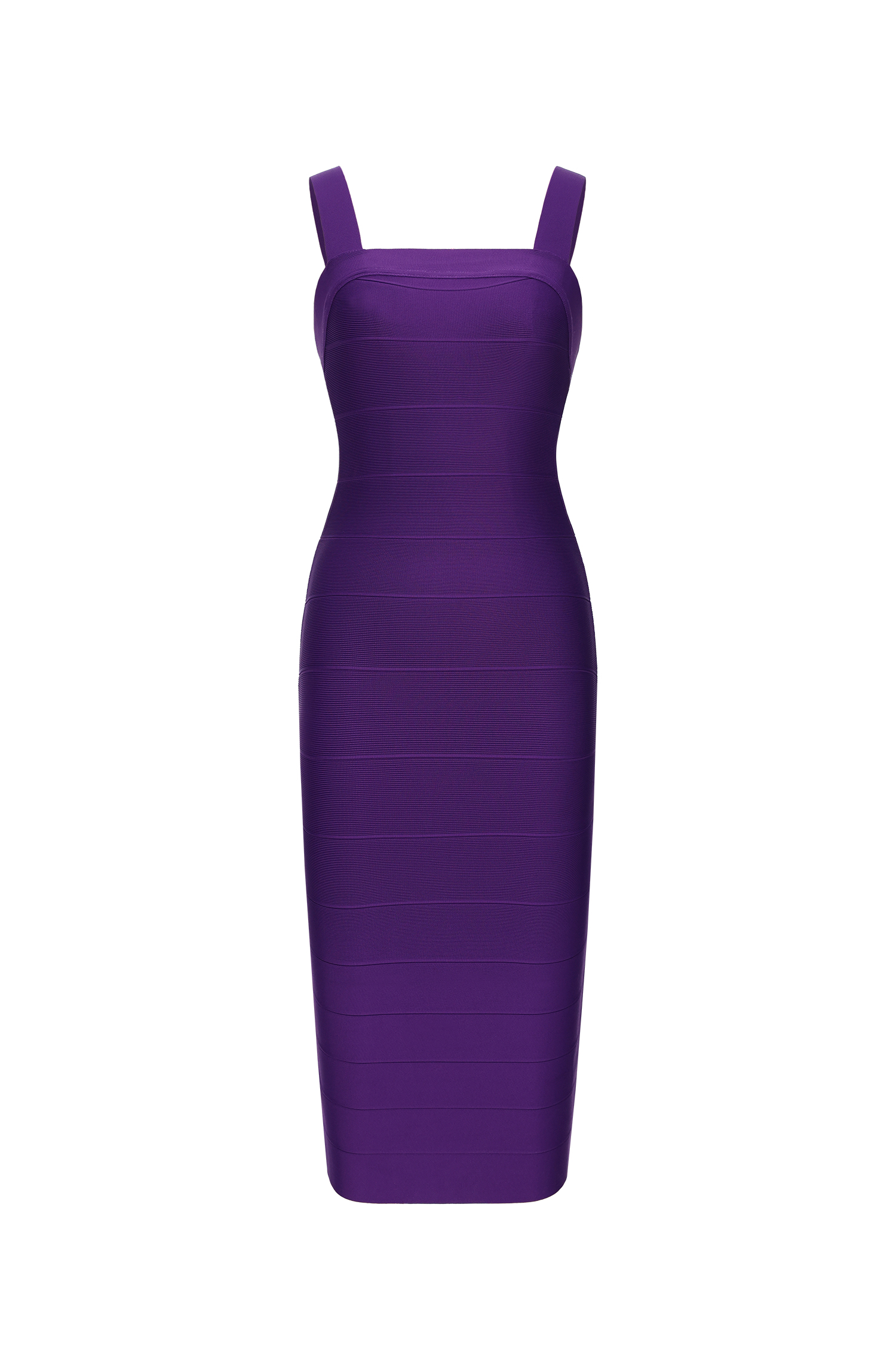 Katja Classic Contour Square Neck Stripe Bandage Mini Dress