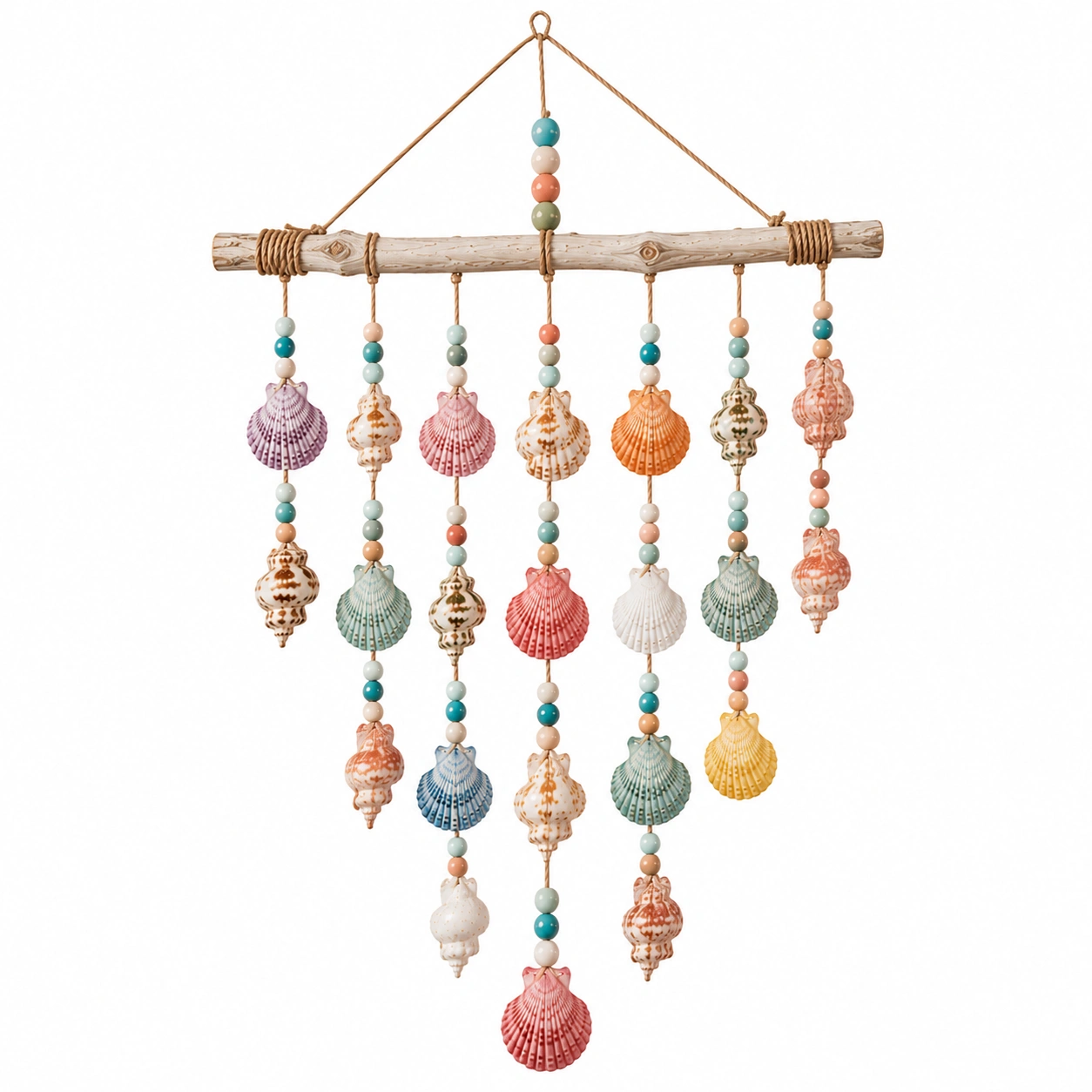 Decorazione da Parete con Conchiglie Fatte a Mano Multicolore-DECOZENTA
