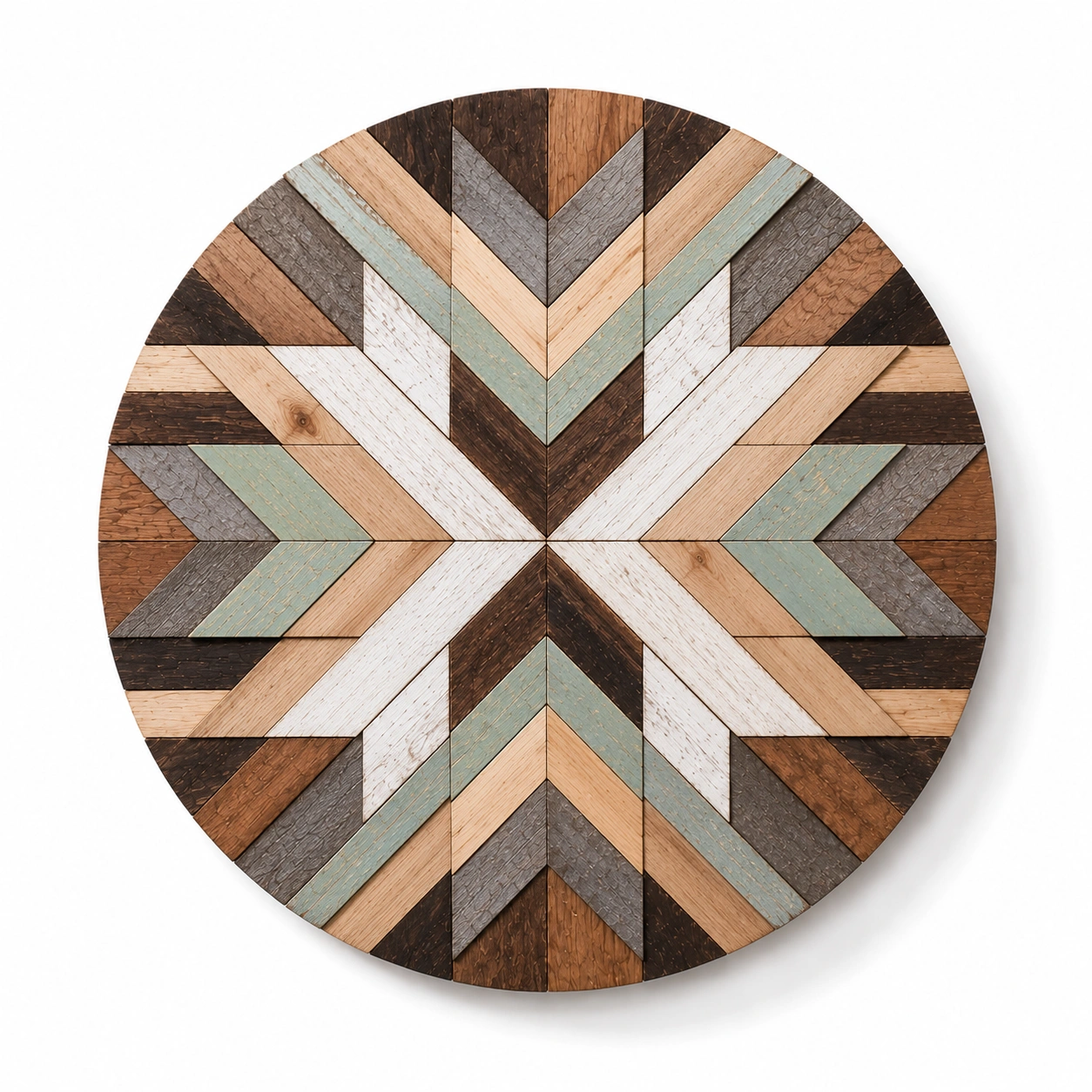 Decorazione da parete rotonda intarsiata 30x30 cm multicolore-DECOZENTA