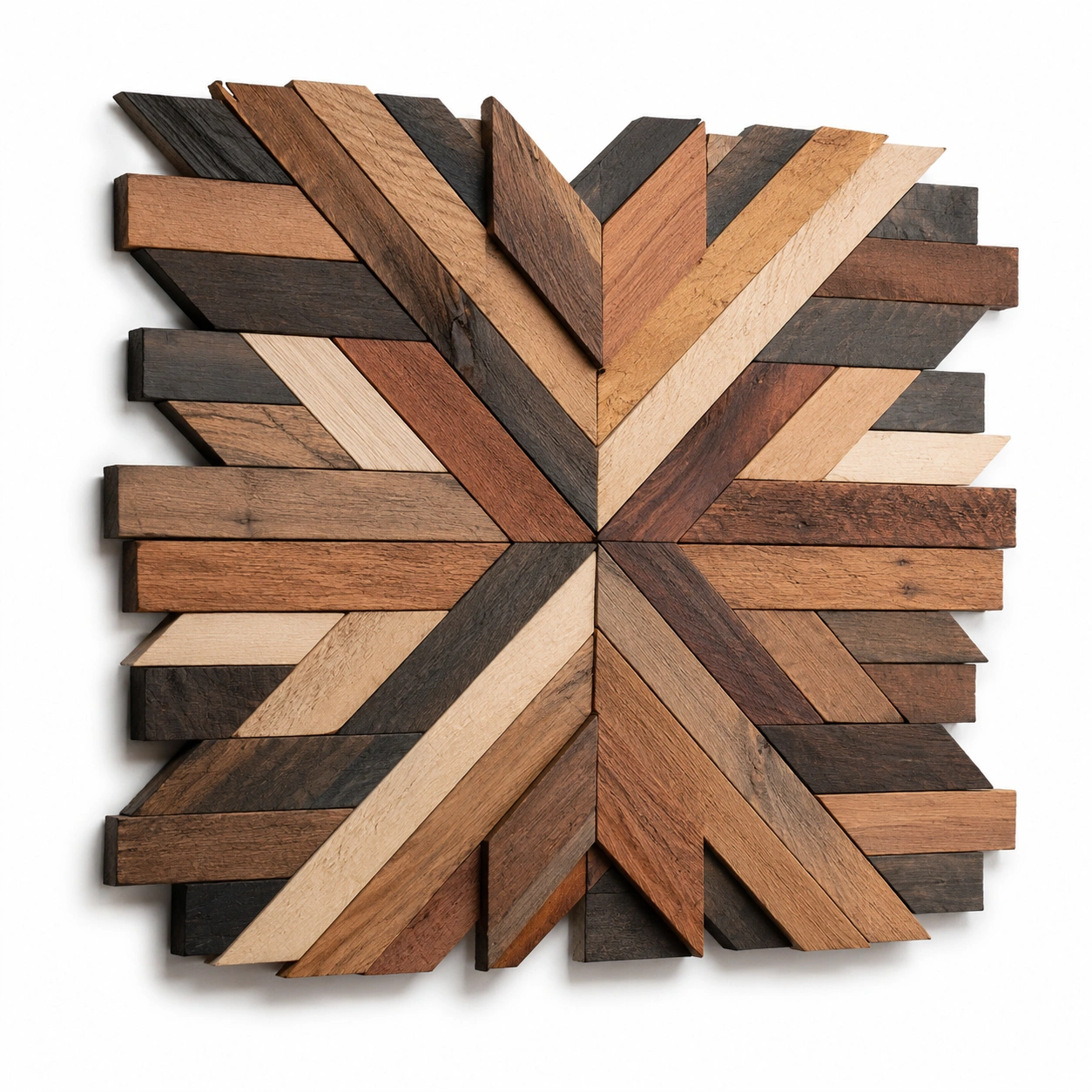 Decorazione da Parete in Legno Geometrica 50x50cm Multicolore-DECOZENTA