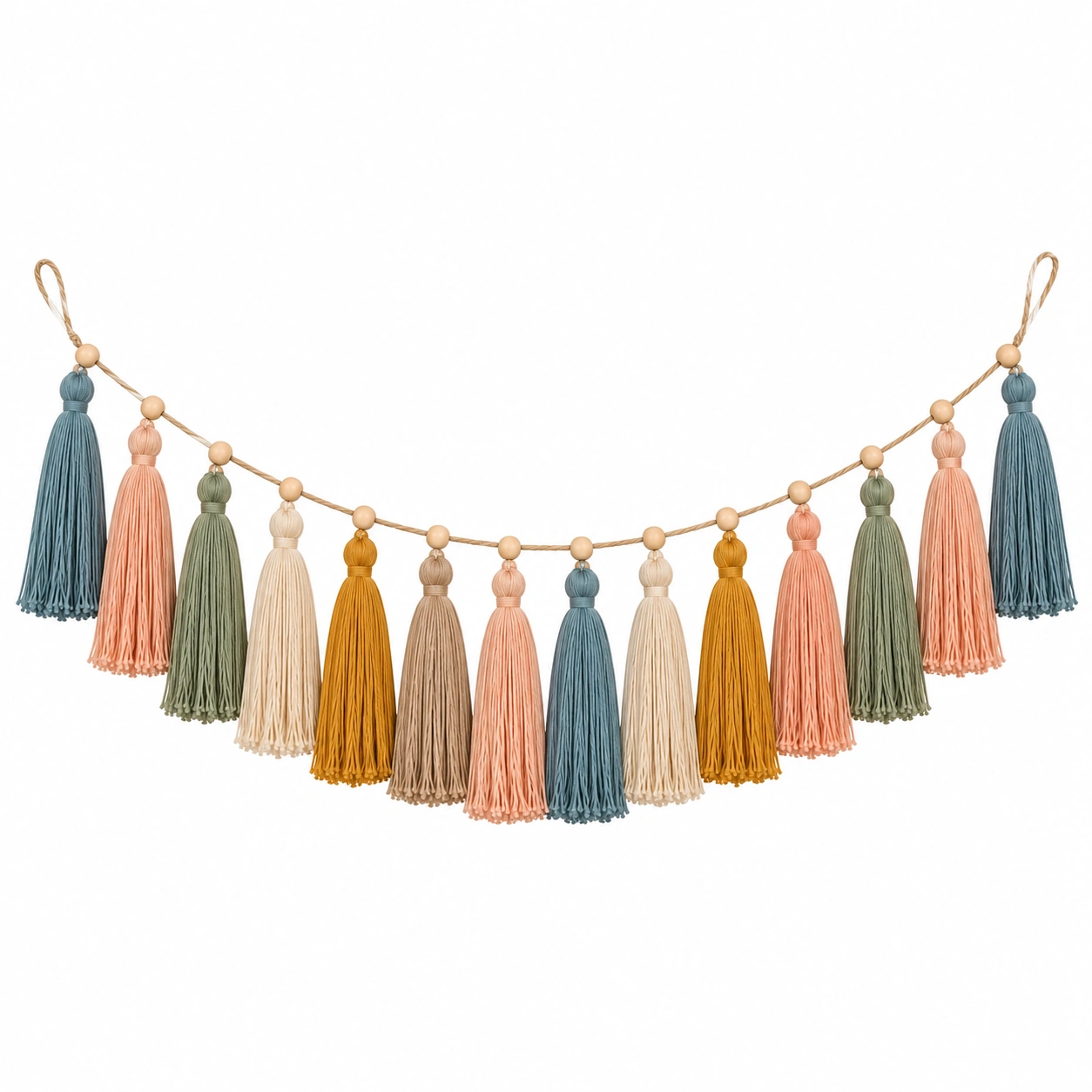 Ghirlanda Decorativa Multicolore in Stile Boho con Nappe-XORDELVIX