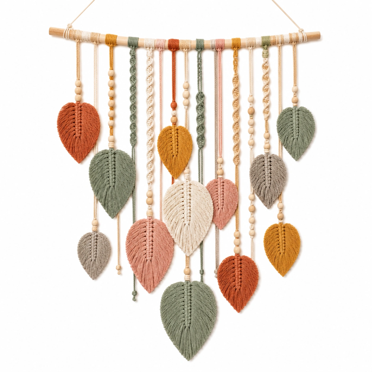 Arazzo da Parete Foglie Intrecciate Multicolori 45x60cm-TRELMAVIX