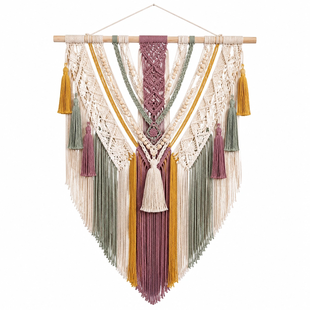 Arazzo Macramè Boho Chic Multicolore 70x90cm-TRELMAVIX