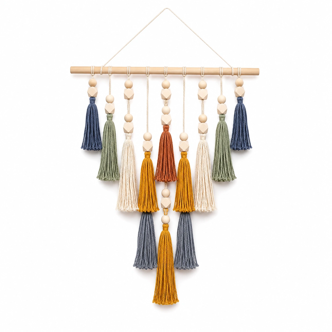 Arazzo da Parete Boho con Napperoni Multicolore-TRELMAVIX