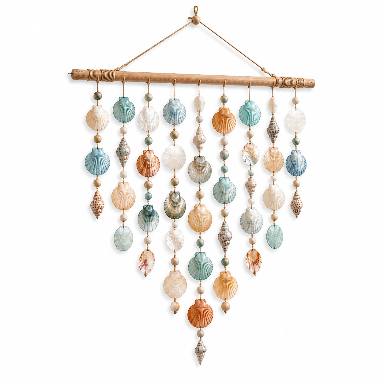 Arazzo Decorativo con Conchiglie Naturali Multicolori-BRENQORIX