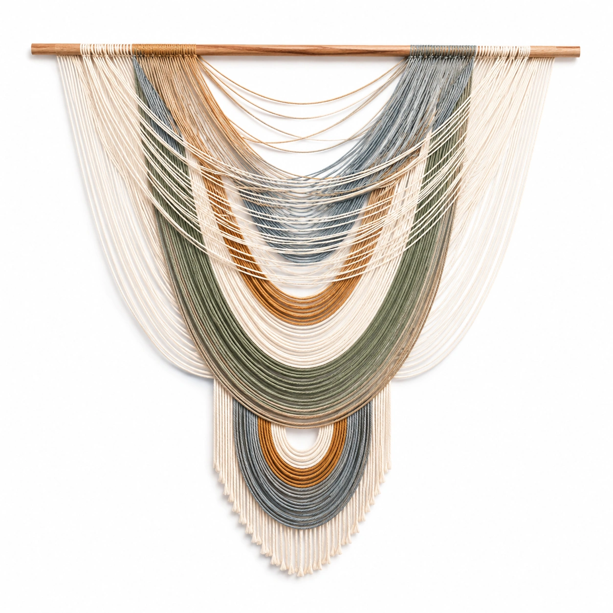 Arazzo da Parete in Macramè Multicolore 90x120cm-BRENQORIX