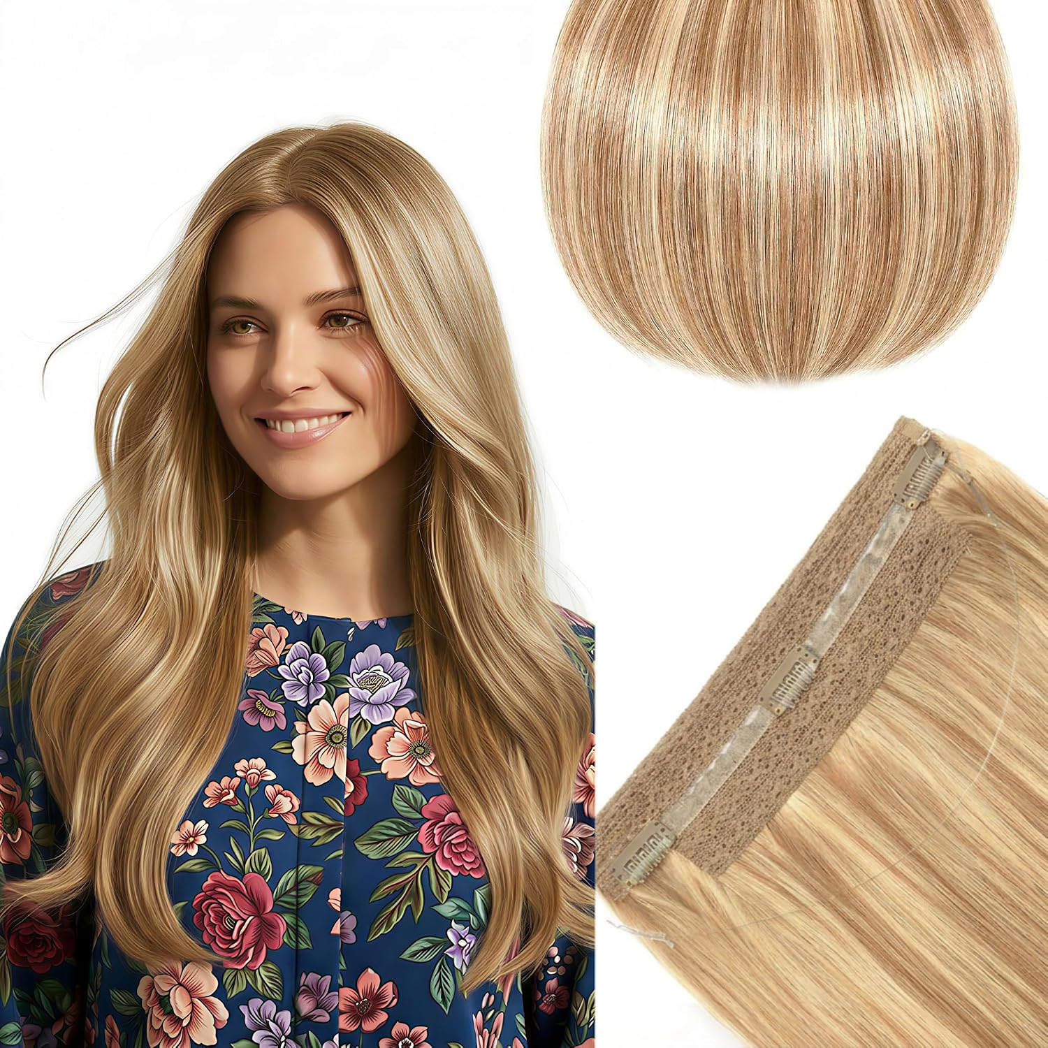 Double Drawn Halo Human Hair Extensions