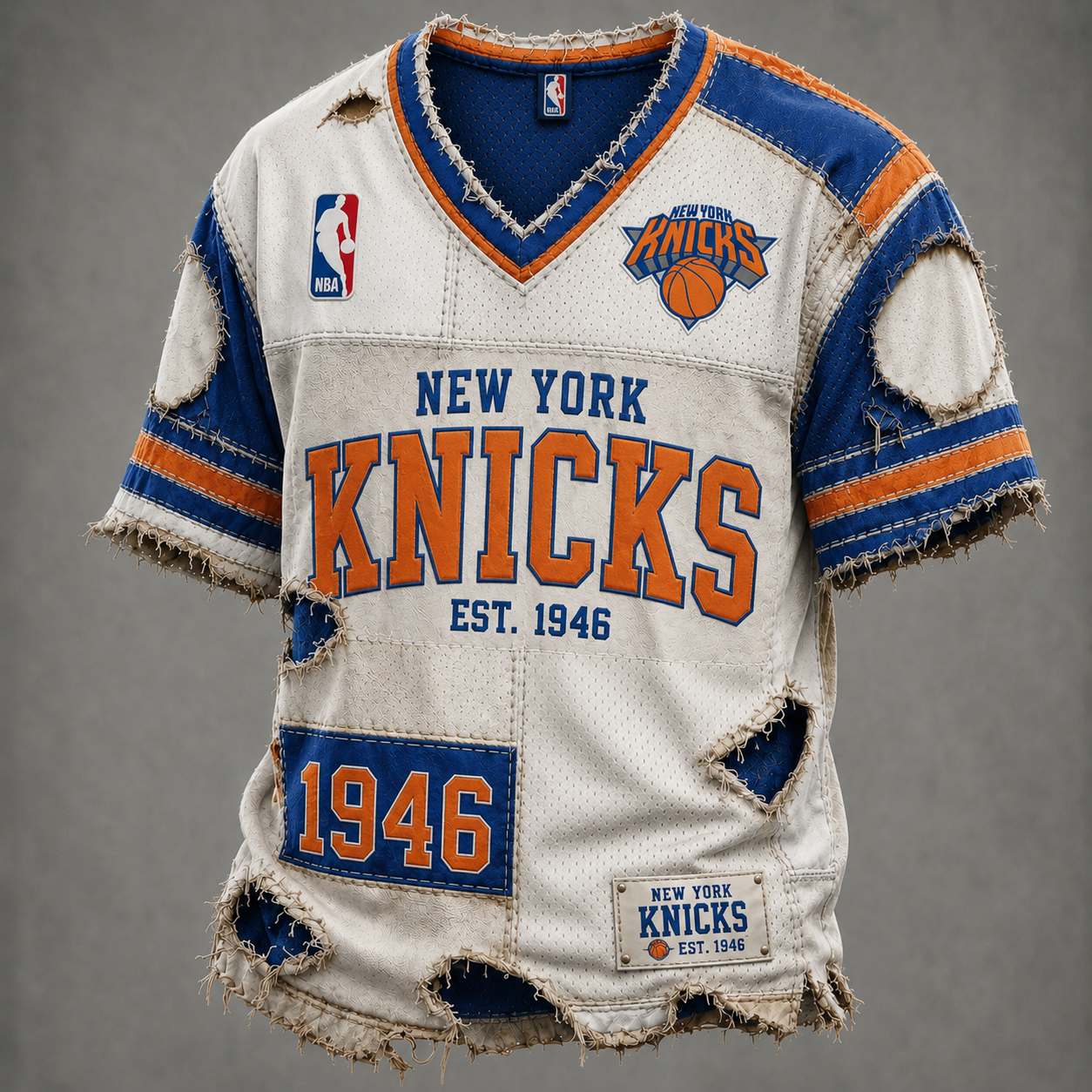 NYK x NBA LUXURY V-Neck T-Shirt 0306 DatND DVT