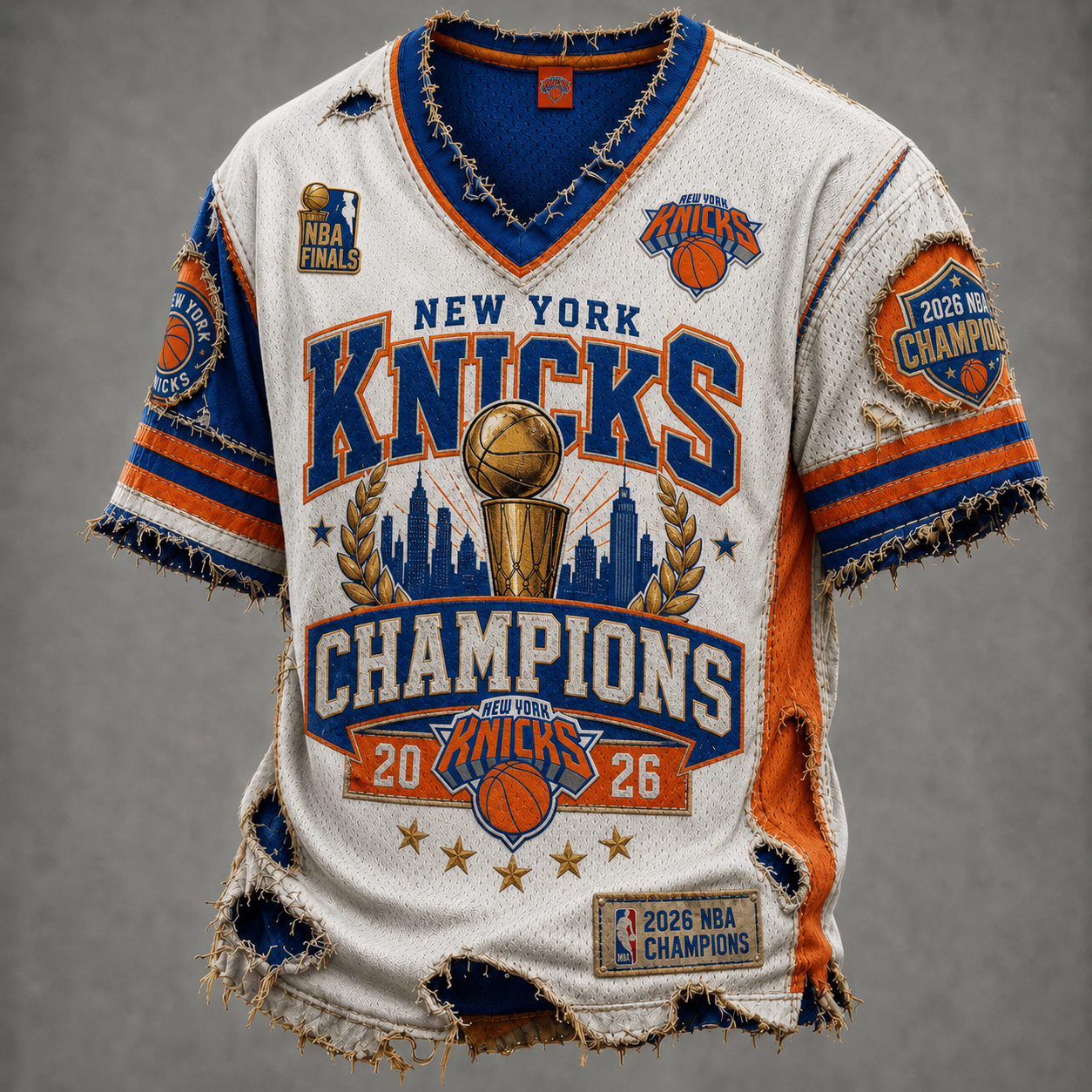 NYK x NBA LUXURY V-Neck T-Shirt 0306 DatND DVT
