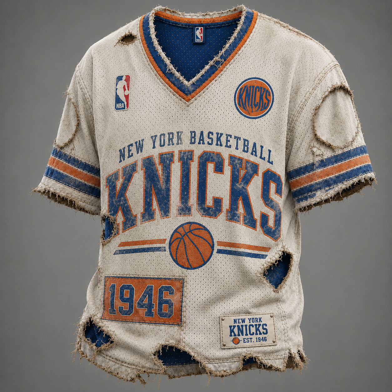 NYK x NBA LUXURY V-Neck T-Shirt 0306 DatND DVT