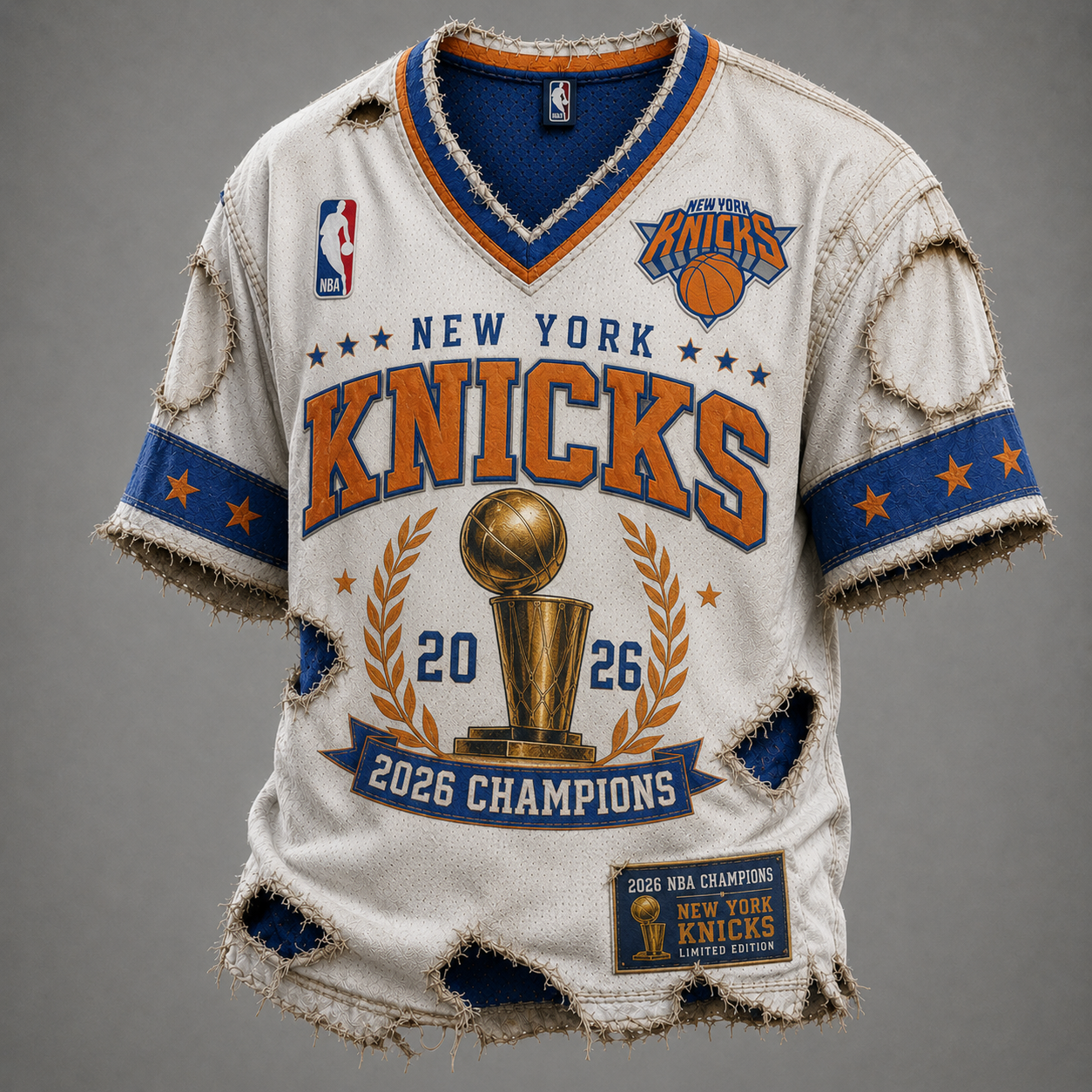 NYK x NBA LUXURY V-Neck T-Shirt 0306 DatND DVT