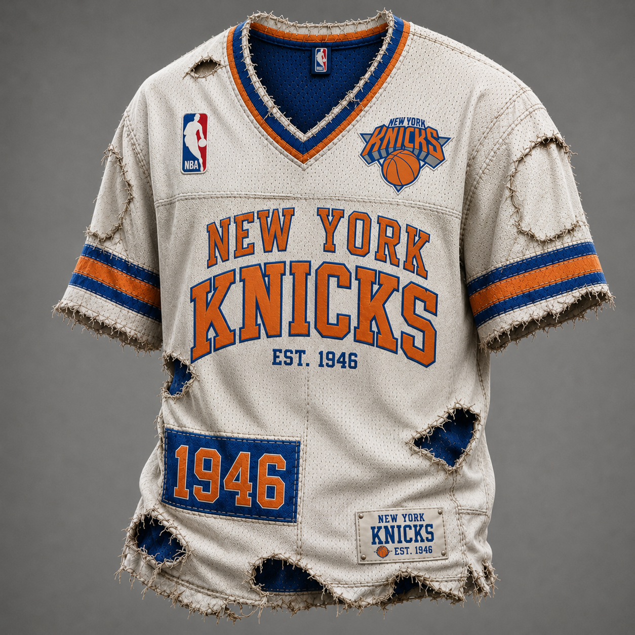 NYK x NBA LUXURY V-Neck T-Shirt 0306 DatND DVT