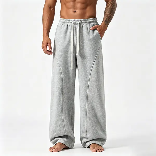 Men's Fleece Thermal Lined Sweatpants - Oversize Comfort