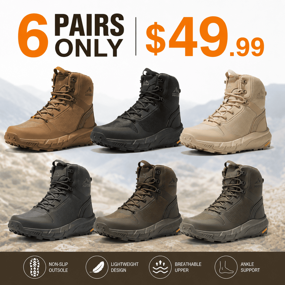 Men's Tactical Boots Lightweight Comfortable All-Day Work Boots