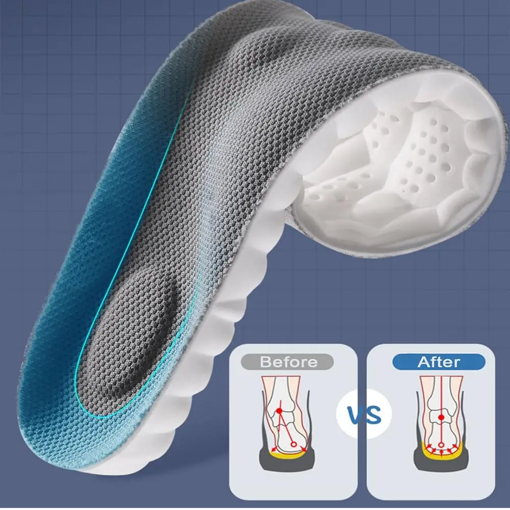4D Shoe Cloud Insoles for Men Women Memory Foam
