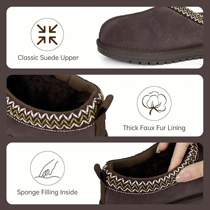 EVELLYHOOTD Women's Braided Leather Mini Platform Boots