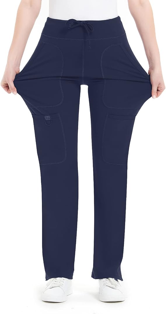 Women's Yoga Scrub Pants for Women - 4-Way Stretch Work Pants with 5 Pockets