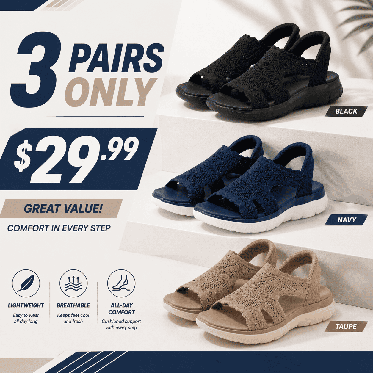 Women's Slip-ins Summits Crochet Knit Sandals