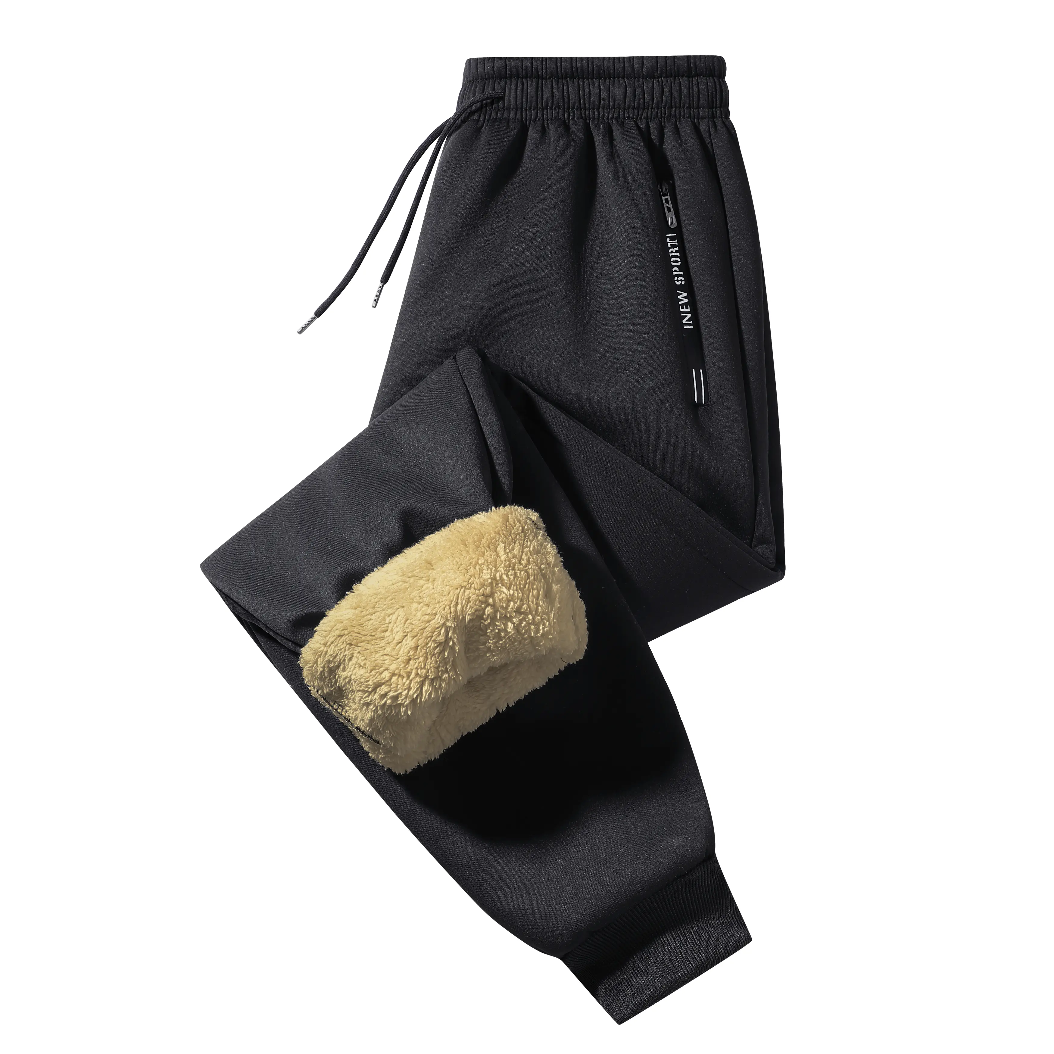 Men's Polar Fleece Thermal Joggers with Thick Warm Lining