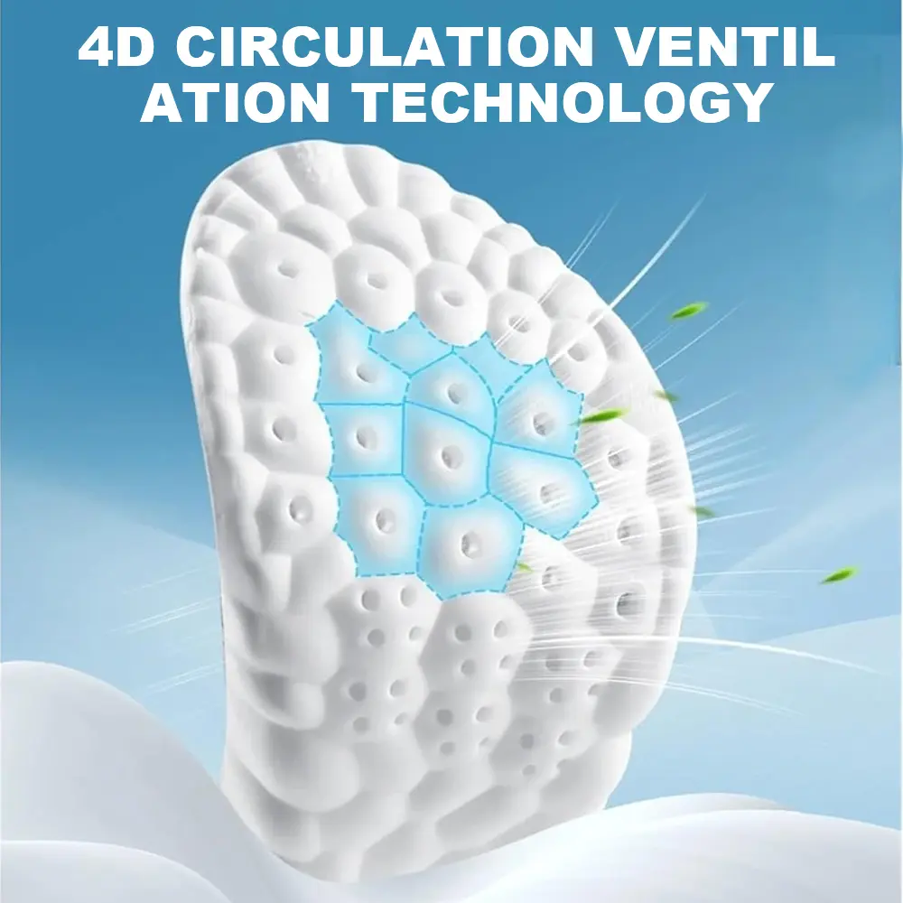 4D Shoe Cloud Insoles for Men Women Memory Foam