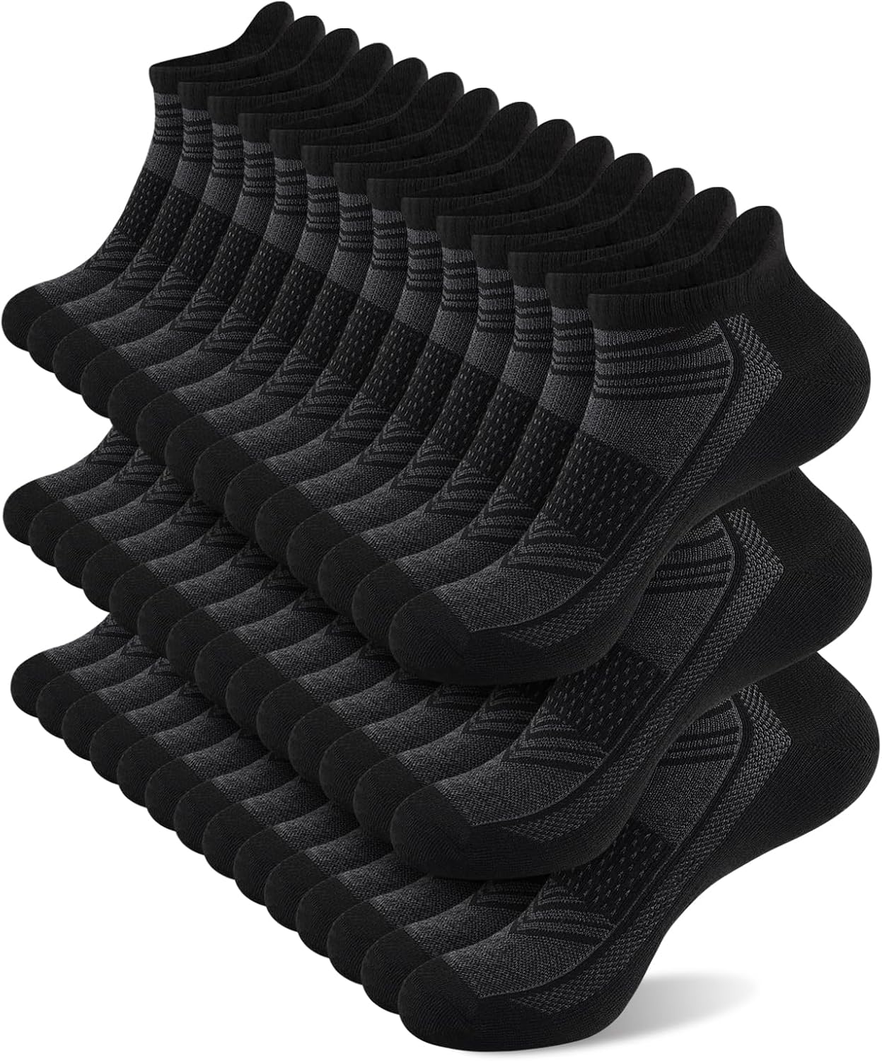 14 Pairs Unisex Breathable Low-Cut Ankle Socks with Heel Tab
