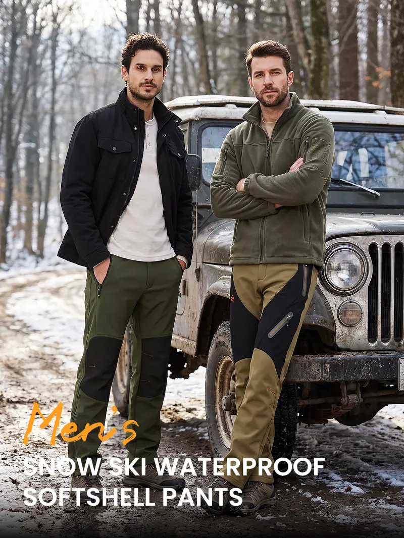 【Creator's Pick】GOPUNE Men's Waterproof Pants Insulated Cold weather Hiking Winter Snow Ski Softshell Outdoor Pants Zipper Pockets Climbing Jogger Trousers Thermal Lined Menswear 【Creator's Pick】GOPUNE Men's Waterproof Pants Insulated Cold weather Hiking Winter Snow Ski Softshell Outdoor Pants Zipper Pockets Climbing Jogger Trousers Thermal Lined Menswear