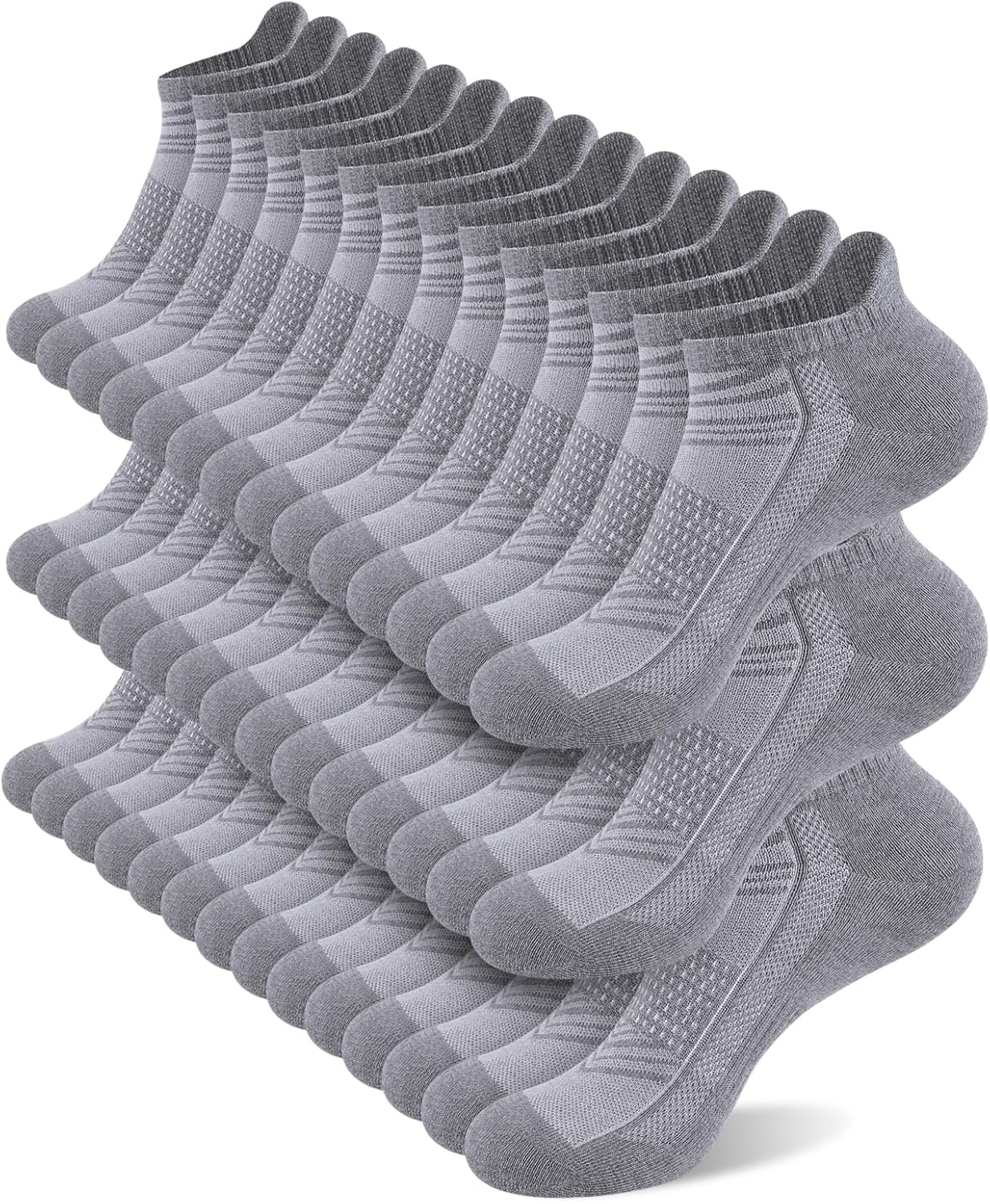 14 Pairs Unisex Breathable Low-Cut Ankle Socks with Heel Tab