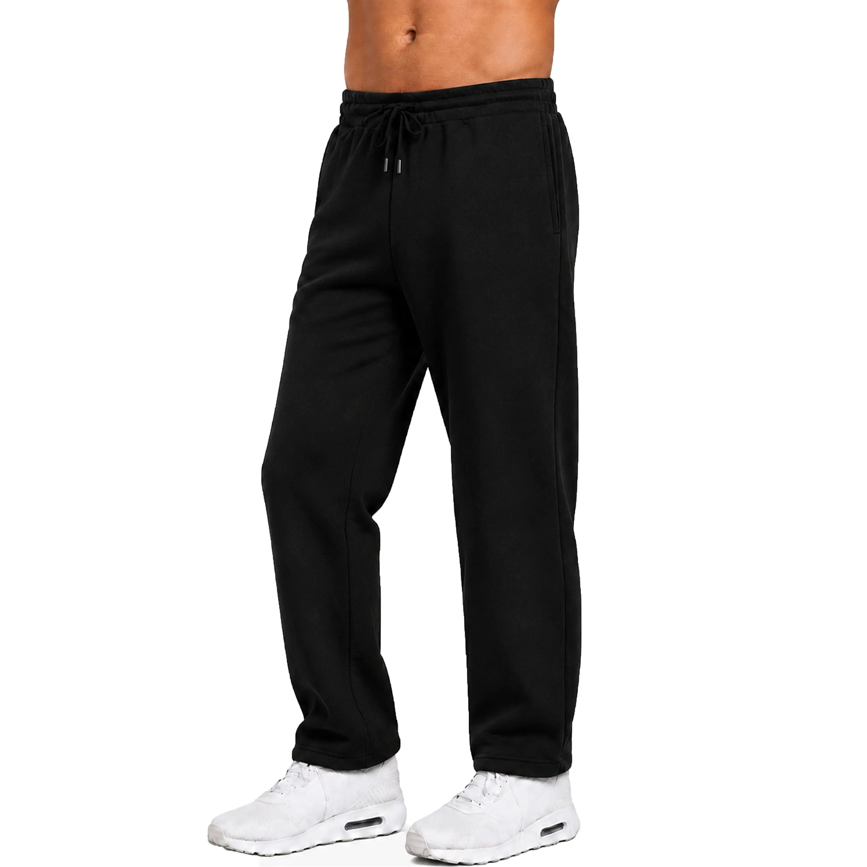 Men's Heavyweight Fleece Sweatpants 3-Pack Open Bottom Comfortable Fit