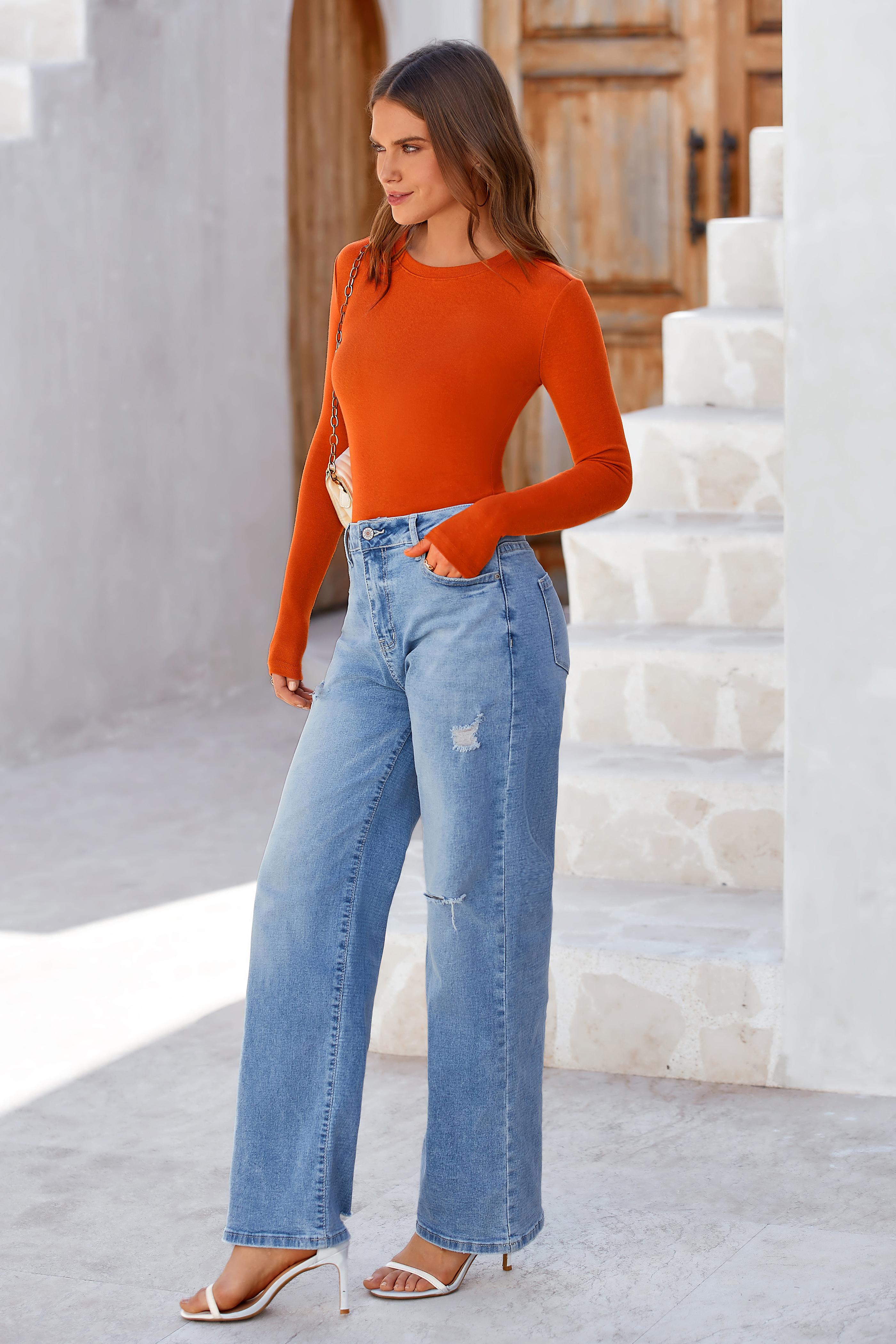 BTFBM Women's Casual Long Sleeve Crew Neck Top - Slim Fit Basic Going-Out Blouse for Summer & Fall #Clearance BTFBM Women's Casual Long Sleeve Crew Neck Top - Slim Fit Basic Going-Out Blouse for Summer & Fall #Clearance
