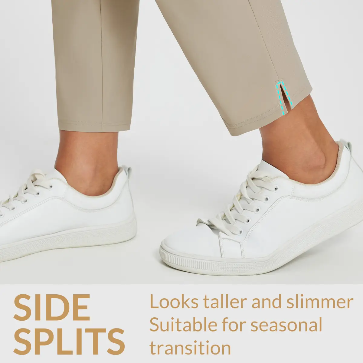 Women's UPF50 Stretch Ankle Pants with Zipper Pockets