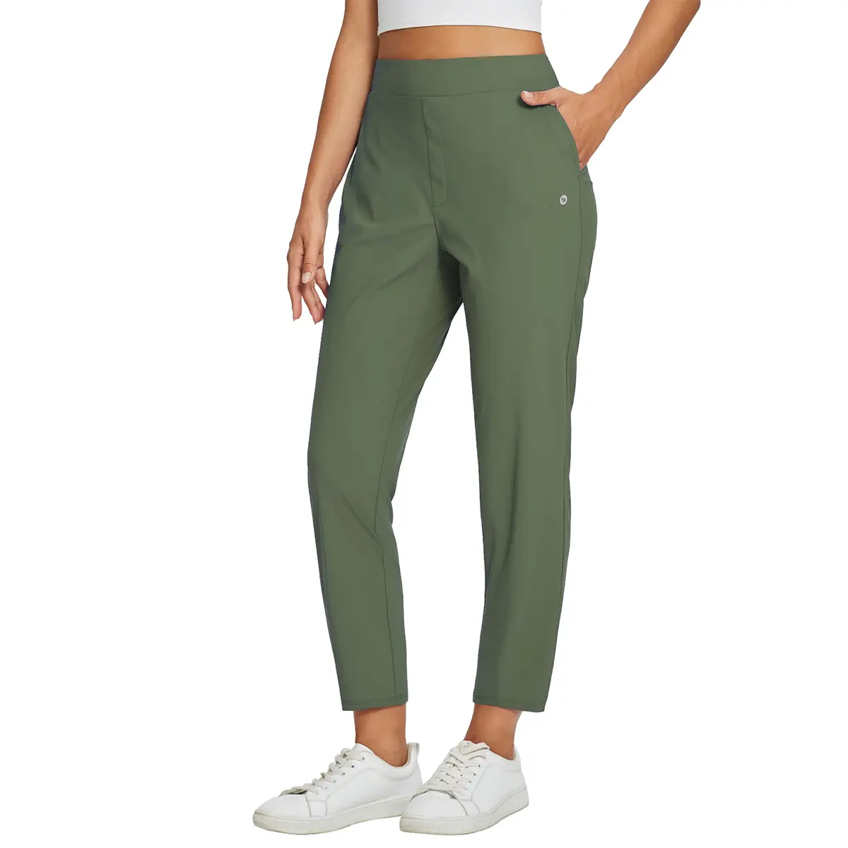 Women's UPF50+ Quick-Dry Ankle Pants with 4 Pockets