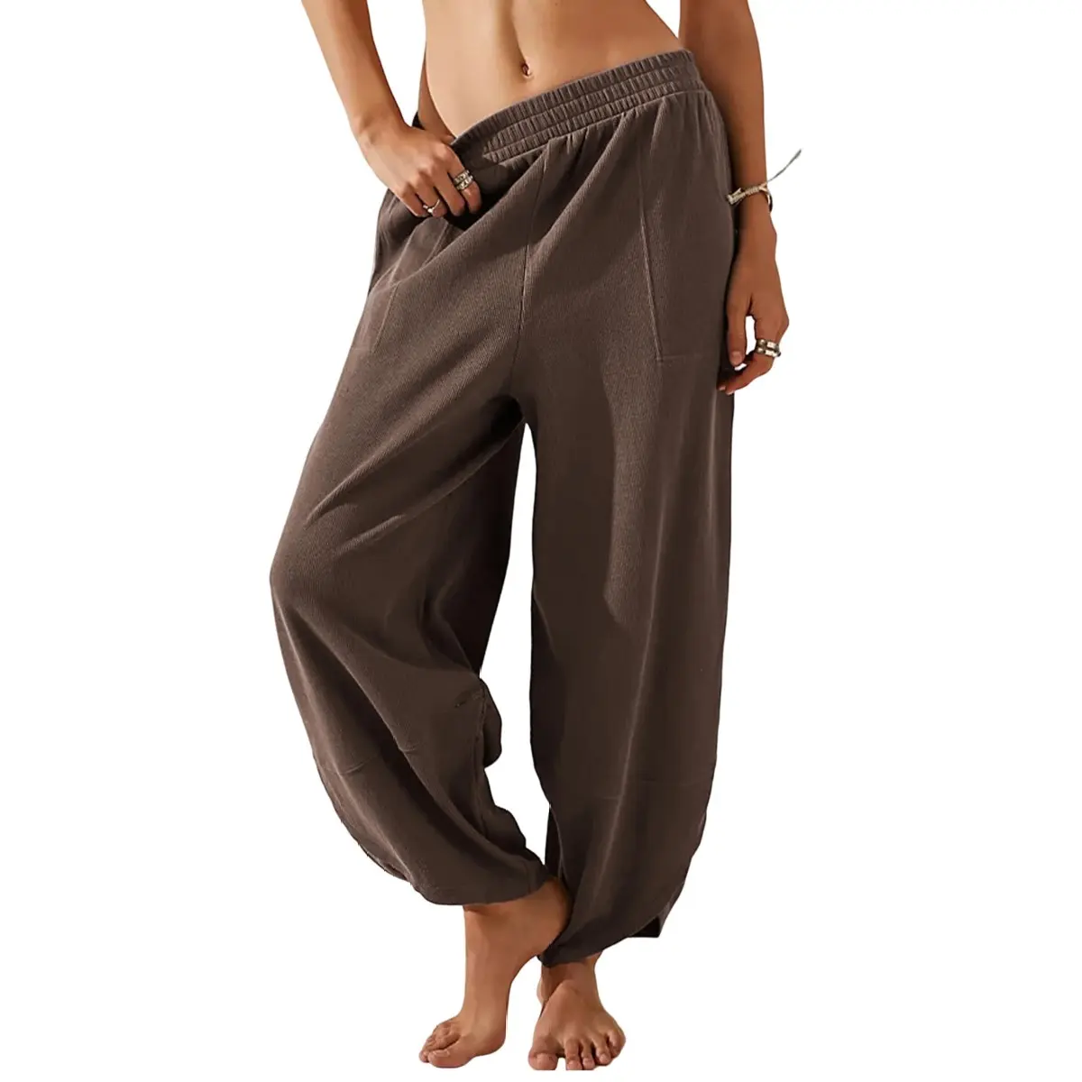 Women's Elastic Waist Wide Leg Palazzo Pants