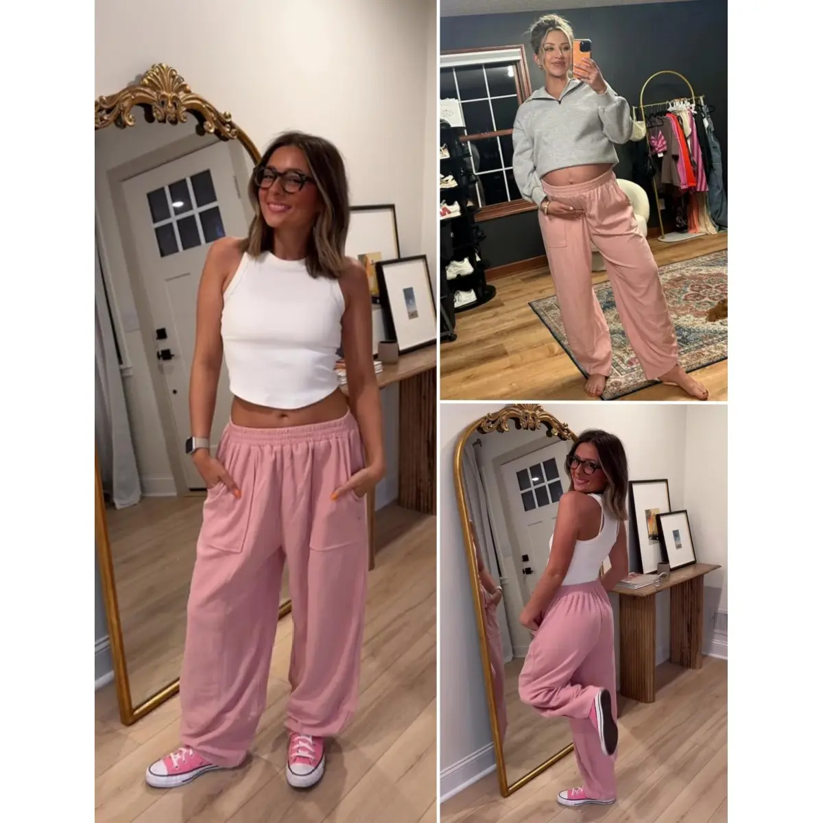 Women's Elastic Waist Wide Leg Palazzo Pants