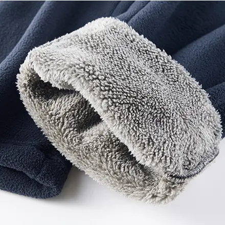 Men's Cotton Fleece-Lined Thermal Athletic Pants with Thick Insulated Lining